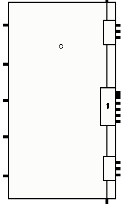 Esquema de los puntos de anclaje: Mecánica, con llave